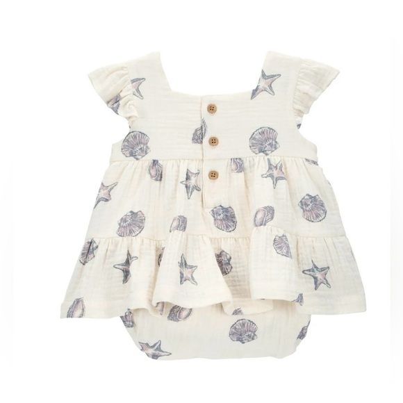 Carter's Cream Romper with Starfish and Shells - Picture 5 of 10
